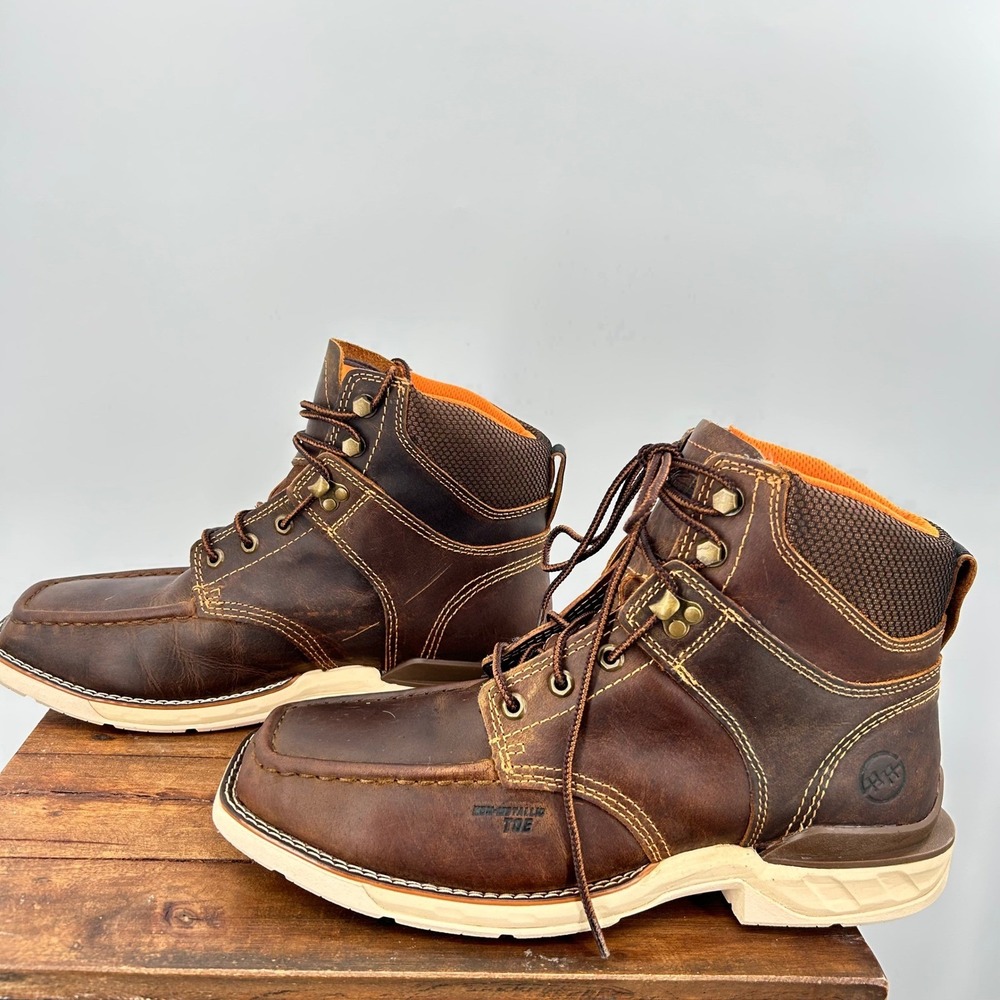 Double-H Phantom Rider Mens 11 2E Brown Leather Composite Toe Work Boots DH5375